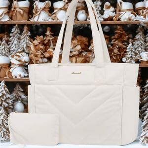 Cream Tote Bag Set